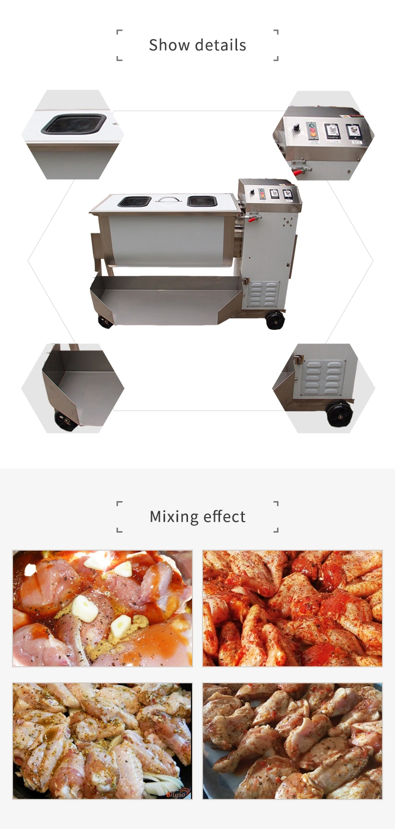 Insdustrial Style Meat Mixer Sausage Filling Flavor Mixing Machine